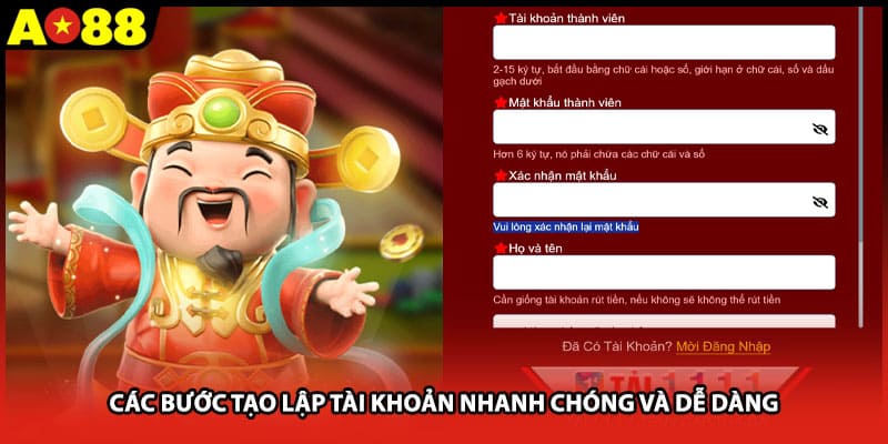 Các bước tạo lập tài khoản nhanh chóng và dễ dàng